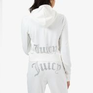 Juicy Couture Big Bling Velour Tracksuits 666 2pcs Women Suits White