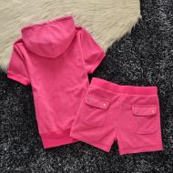 Juicy Couture Original Velour Tracksuits 607 2pcs Women Suits Rose