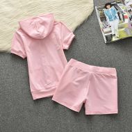 Juicy Couture Original Velour Tracksuits 612 2pcs Women Suits Pink