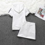 Juicy Couture Original Stripes Velour Tracksuits 669 2pcs Women Suits White