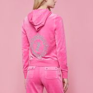 Juicy Couture JC Mirror Cameo Velour Tracksuits 7299 2pcs Women Suits Rose