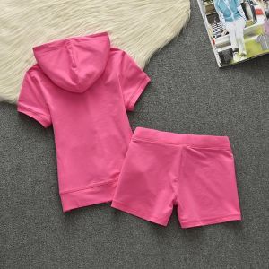 Juicy Couture Original Velour Tracksuits 612 2pcs Women Suits Rose